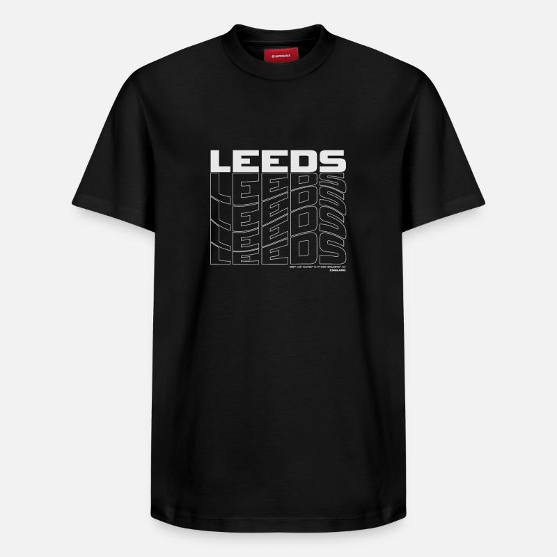 Leeds Angleterre - T-shirt unisexe décontracté en coton Supima – de SPREAD - noir