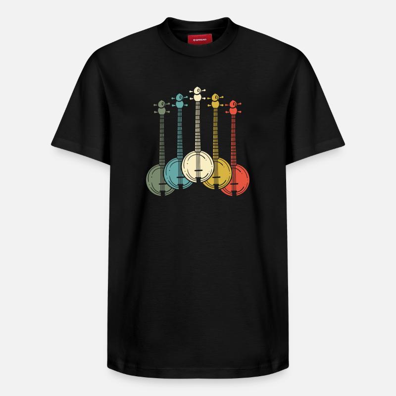 Joueur de banjo - T-shirt unisexe décontracté en coton Supima – de SPREAD - noir