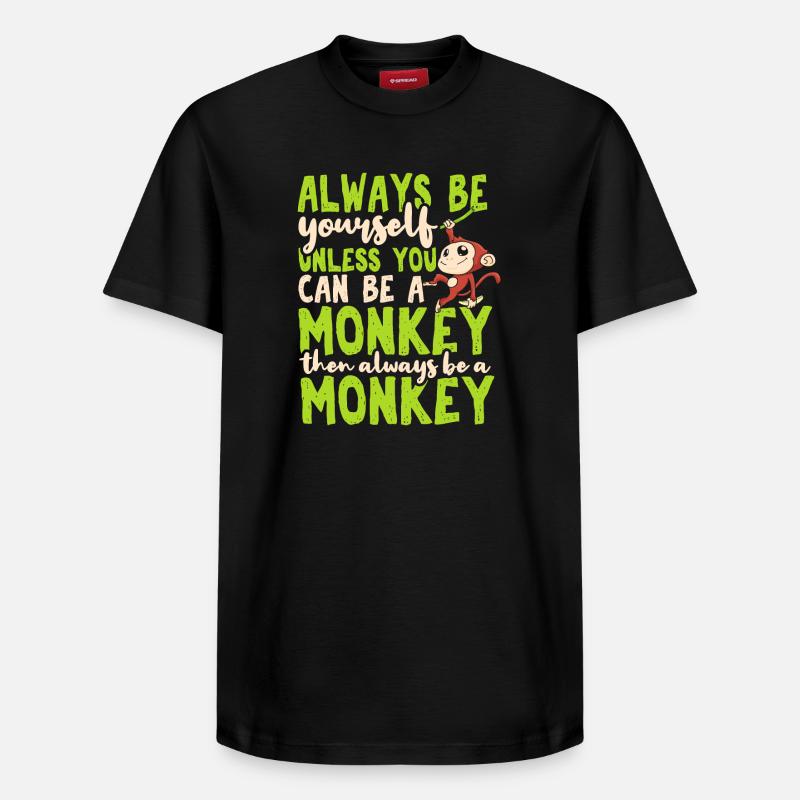 Singe - T-shirt unisexe décontracté en coton Supima – de SPREAD - noir