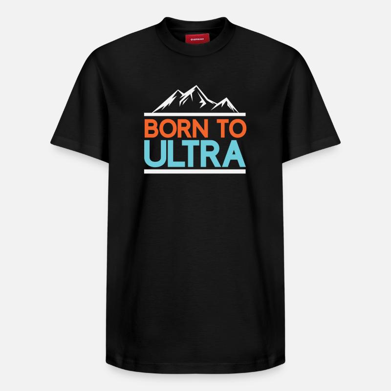 Né pour Ultra Running - T-shirt unisexe décontracté en coton Supima – de SPREAD - noir