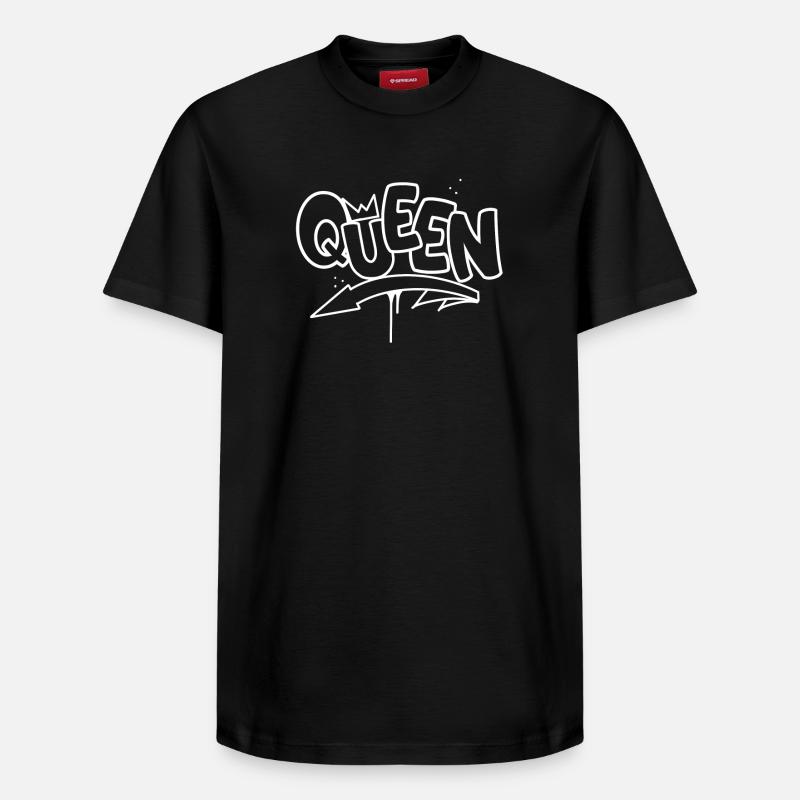 Queen Graffiti - Relaxed Unisex Supima Cotton T-Shirt – von SPREAD - Schwarz