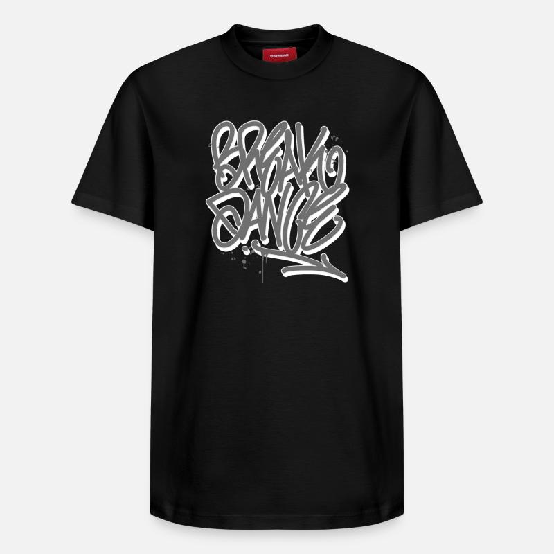 Breakdance Graffiti - T-shirt unisexe décontracté en coton Supima – de SPREAD - noir
