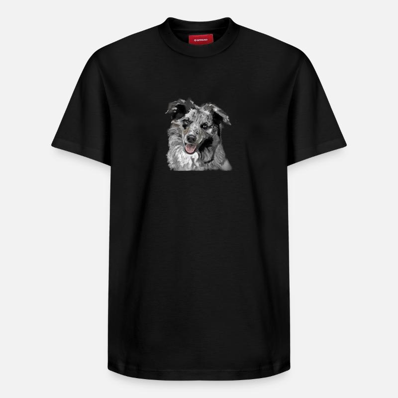 Berger australien - T-shirt unisexe décontracté en coton Supima – de SPREAD - noir