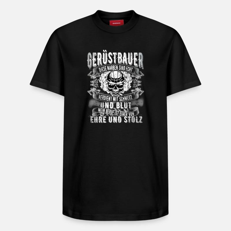 Gerüstbauer - Relaxed Unisex Supima Cotton T-Shirt – von SPREAD - Schwarz