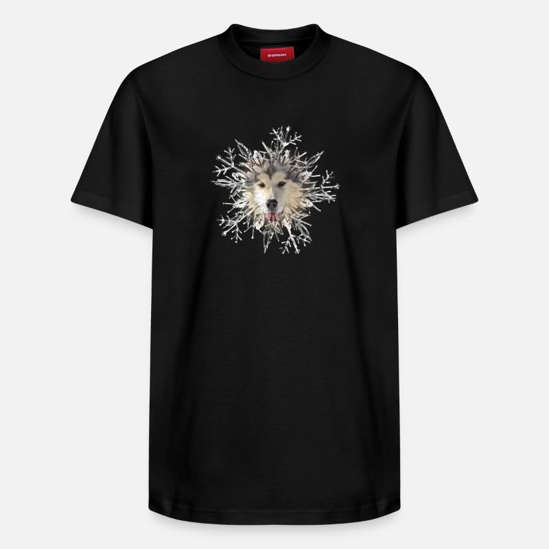 Malamute Cristal - T-shirt unisexe décontracté en coton Supima – de SPREAD - noir