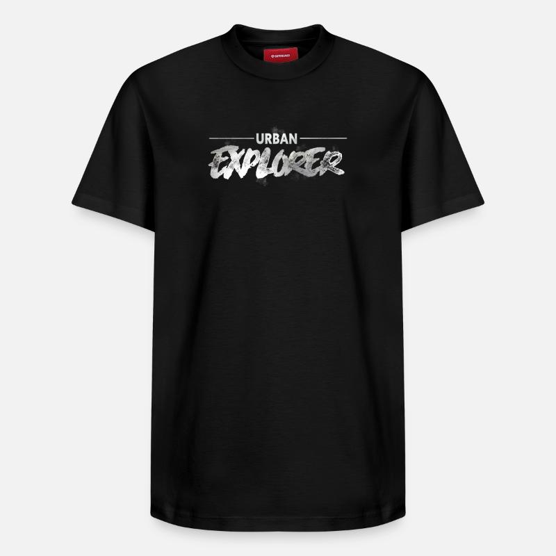 Explorateur urbain - T-shirt unisexe décontracté en coton Supima – de SPREAD - noir