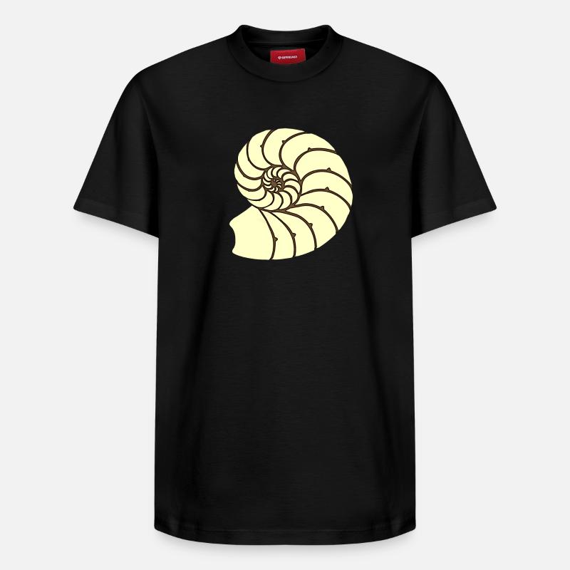Ammoniten, Urzeitliches Wassertier, Badezimmer - Relaxed Unisex Supima Cotton T-Shirt – von SPREAD - Schwarz