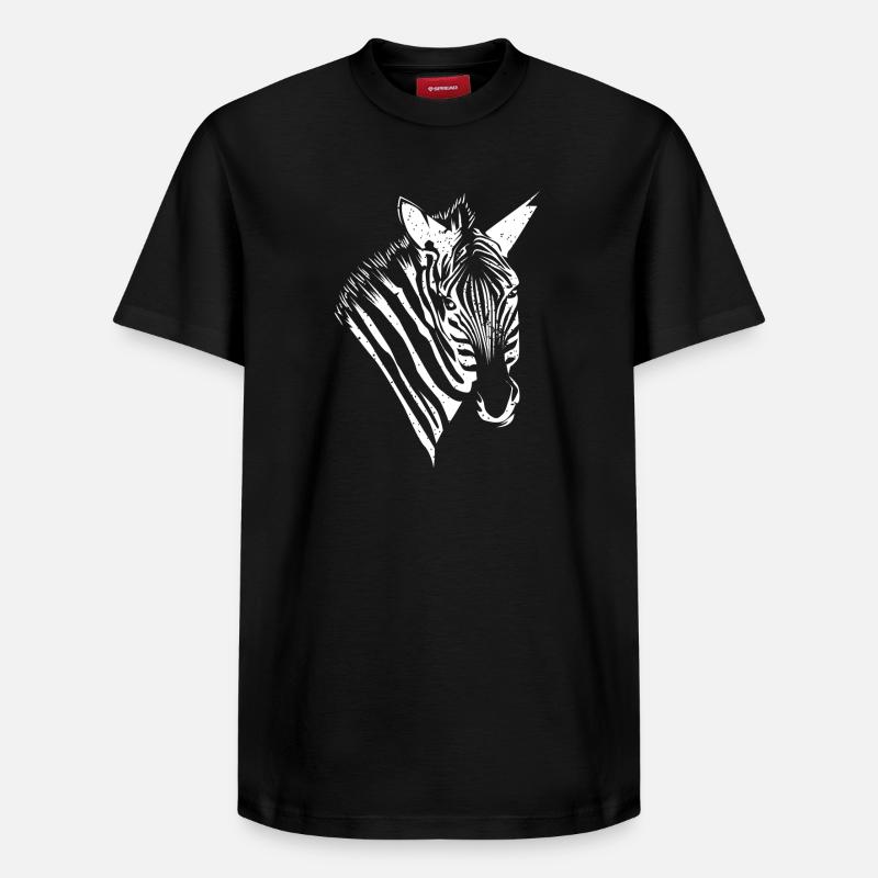 Zèbre - T-shirt unisexe décontracté en coton Supima – de SPREAD - noir