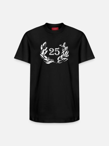 25 års jubilæum laurbær symbol - Unisex T-shirt i Supima-bomuld med afslappet pasform – fra SPREAD - sort