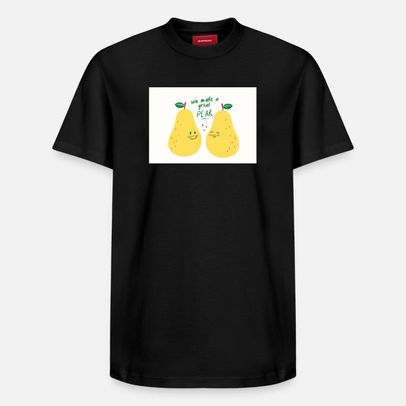 POIRE - T-shirt unisexe décontracté en coton Supima – de SPREAD - noir
