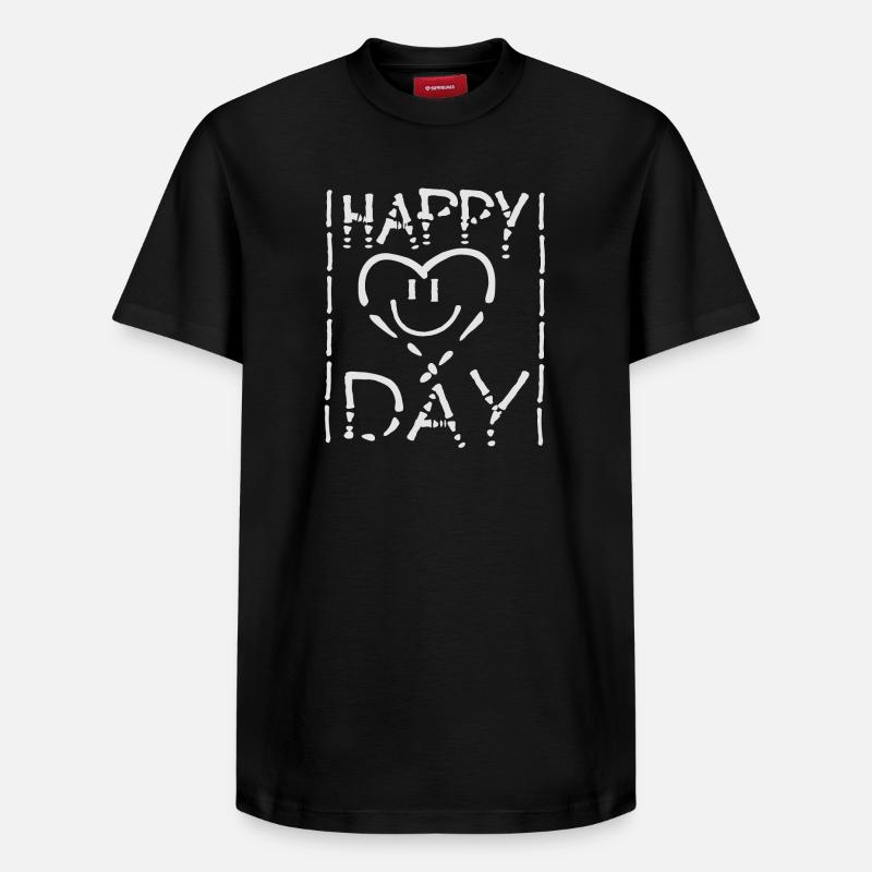 Drôle de cœur - T-shirt unisexe décontracté en coton Supima – de SPREAD - noir