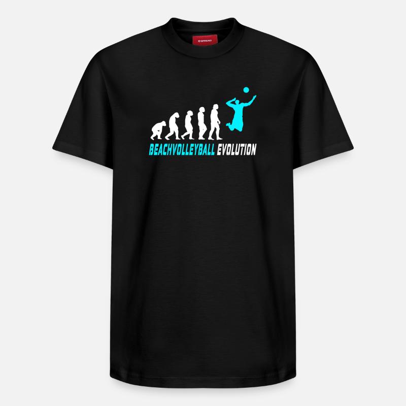 Beachvolleyball Evolution Design / Geschenkidee - Relaxed Unisex Supima Cotton T-Shirt – von SPREAD - Schwarz