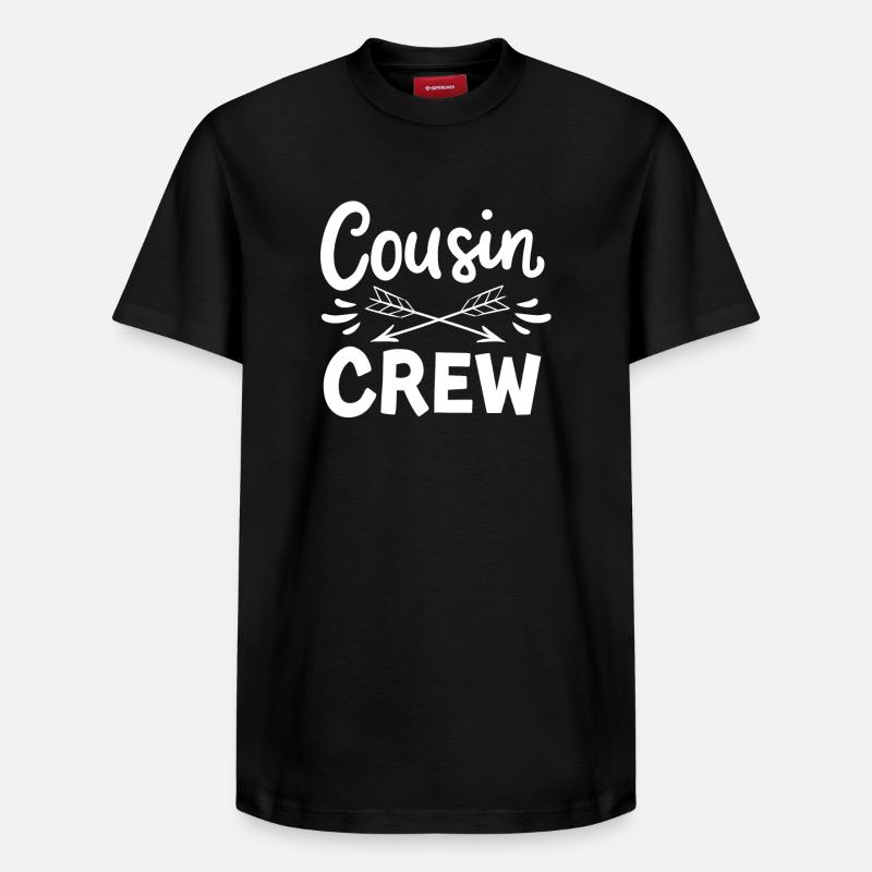 Équipage de cousin - T-shirt unisexe décontracté en coton Supima – de SPREAD - noir