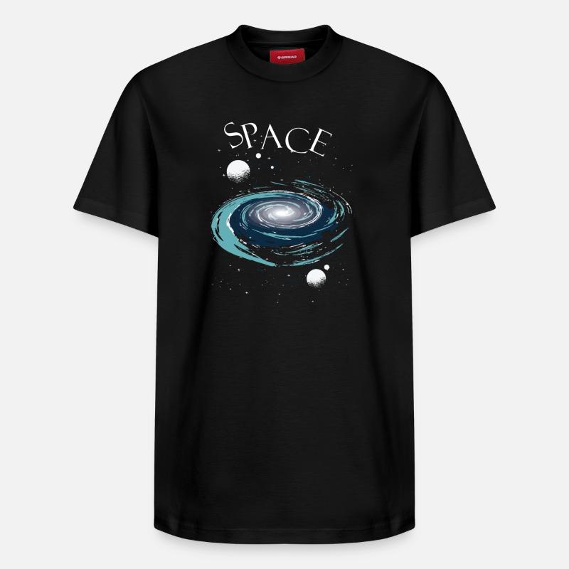 Espace Weltraum - T-shirt unisexe décontracté en coton Supima – de SPREAD - noir