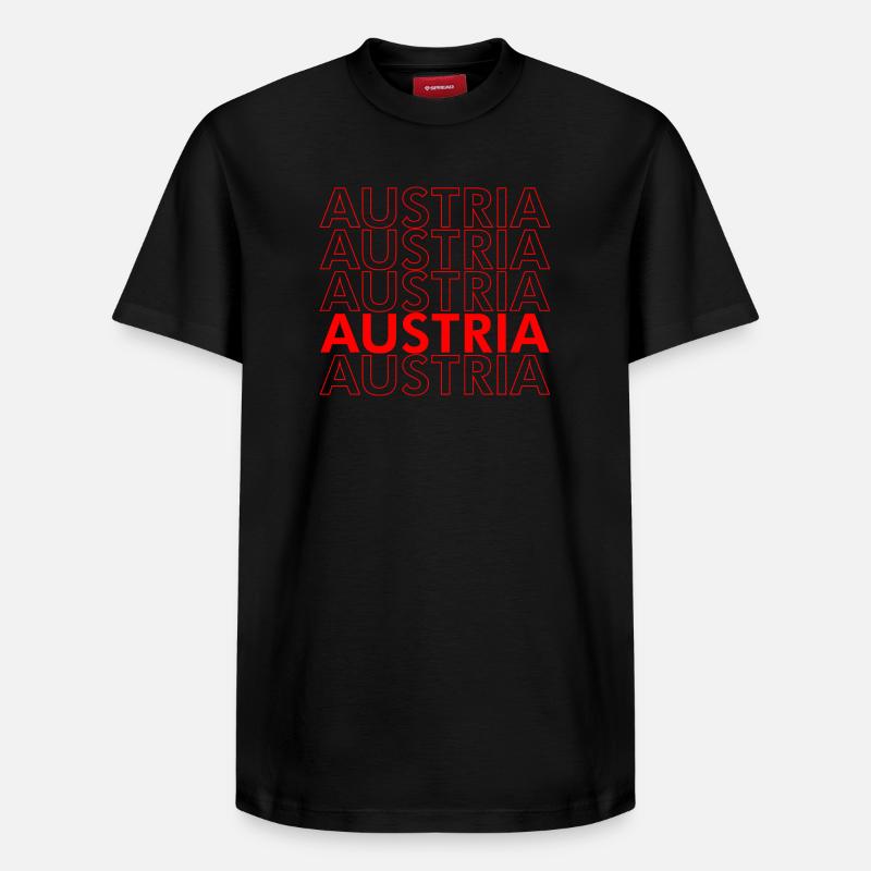 Motif de surimpression néon autrichien - T-shirt unisexe décontracté en coton Supima – de SPREAD - noir