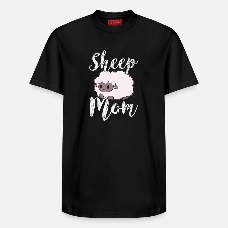 Schaf Schafe Mama Mutter - Relaxed Unisex Supima Cotton T-Shirt – von SPREAD - Schwarz