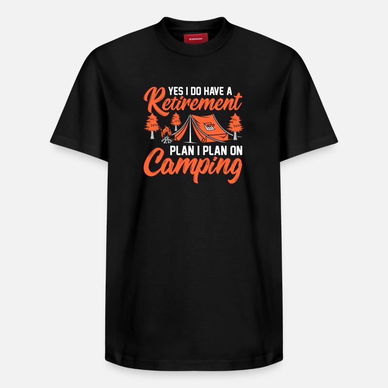 Camping - T-shirt unisexe décontracté en coton Supima – de SPREAD - noir