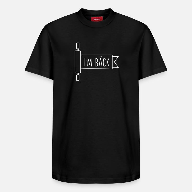 I'm bäck - Bäcker (1w) - Relaxed Unisex Supima Cotton T-Shirt – von SPREAD - Schwarz