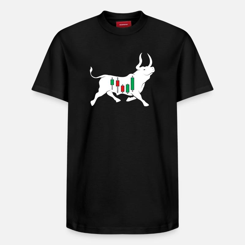 Bulletins d’actions - T-shirt unisexe décontracté en coton Supima – de SPREAD - noir