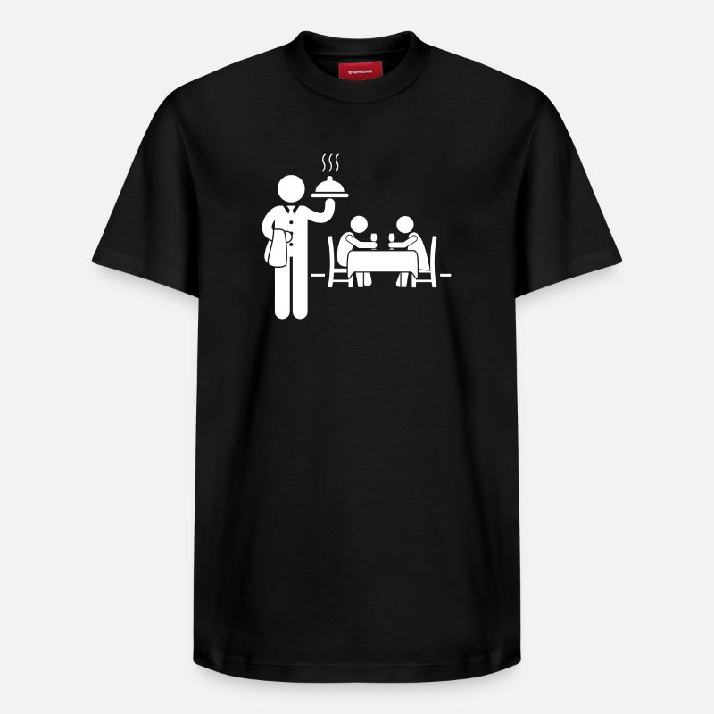Serveuse Serveur - T-shirt unisexe décontracté en coton Supima – de SPREAD - noir
