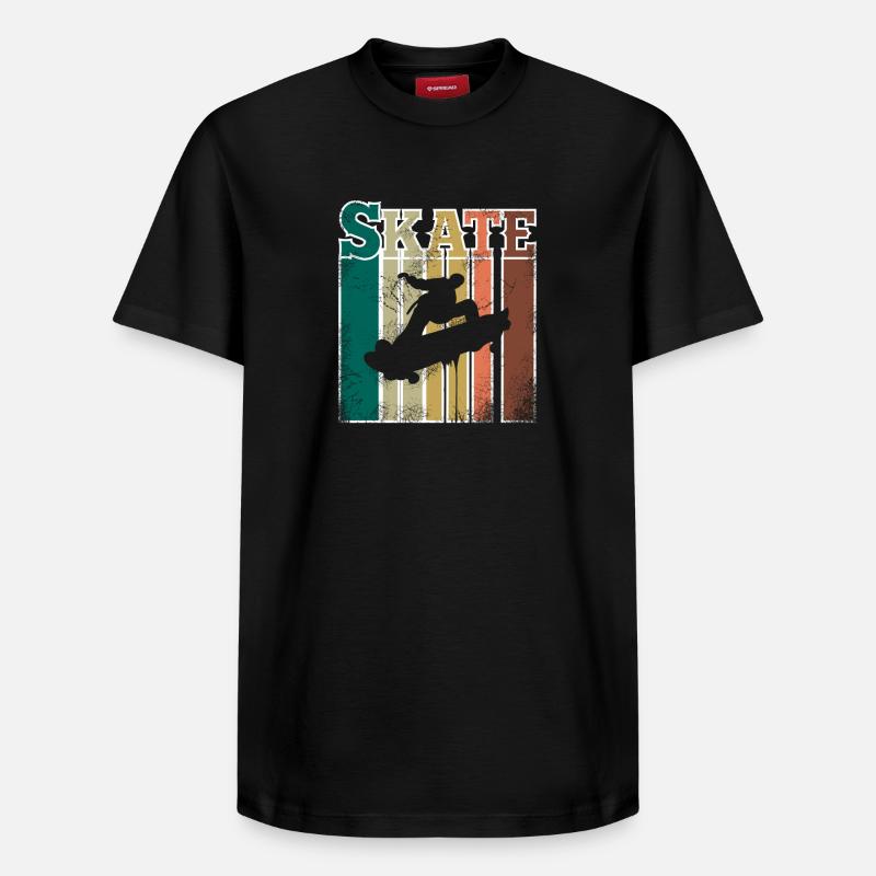 Skate - T-shirt unisexe décontracté en coton Supima – de SPREAD - noir