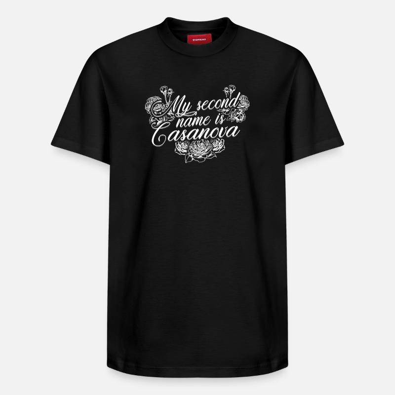 MY Second Name Is Casanova - T-shirt unisexe décontracté en coton Supima – de SPREAD - noir