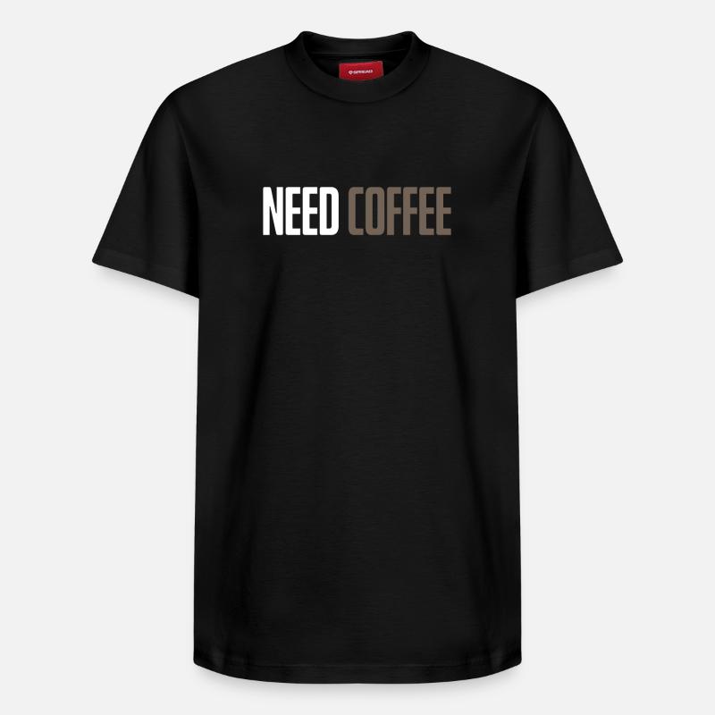 Café - T-shirt unisexe décontracté en coton Supima – de SPREAD - noir