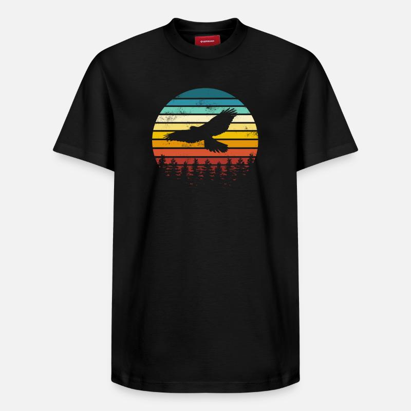 Vogel Adler - Relaxed Unisex Supima Cotton T-Shirt – von SPREAD - Schwarz