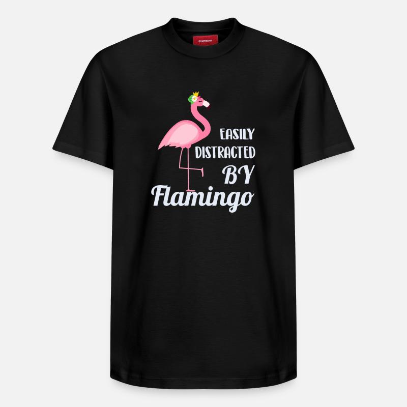 Flamingo - Relaxed Unisex Supima Cotton T-Shirt – von SPREAD - Schwarz
