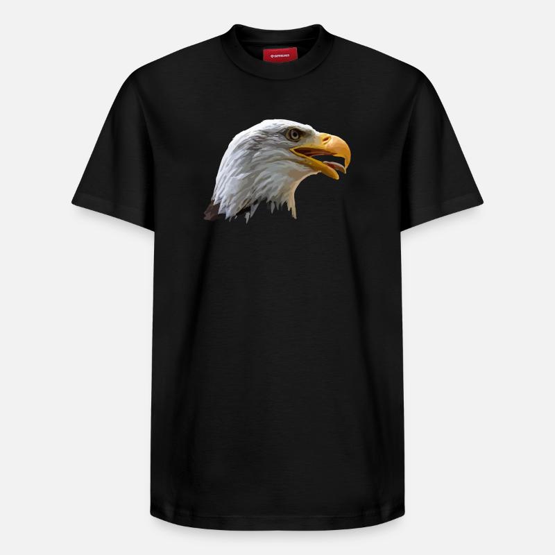 Aigle à tête blanche - T-shirt unisexe décontracté en coton Supima – de SPREAD - noir