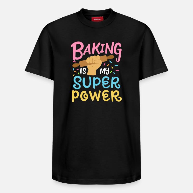 Backen Bäcker Nudelholz - Relaxed Unisex Supima Cotton T-Shirt – von SPREAD - Schwarz