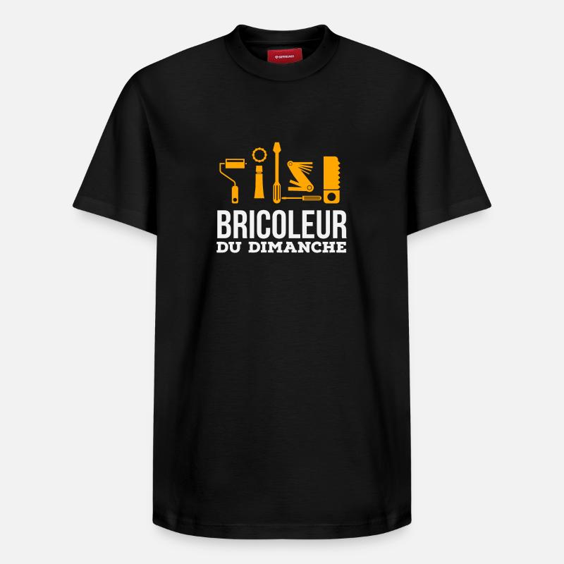 Bricoleur du dimanche - T-shirt unisexe décontracté en coton Supima – de SPREAD - noir