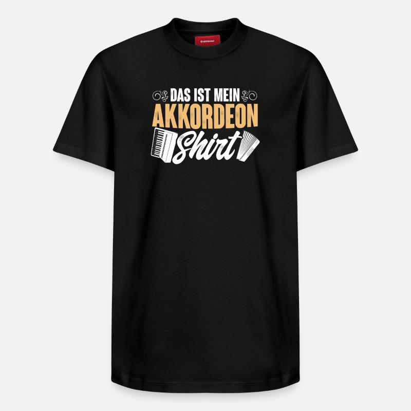 Akkordeon - Relaxed Unisex Supima Cotton T-Shirt – von SPREAD - Schwarz