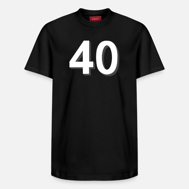 40 hell, feiern - Relaxed Unisex Supima Cotton T-Shirt – von SPREAD - Schwarz