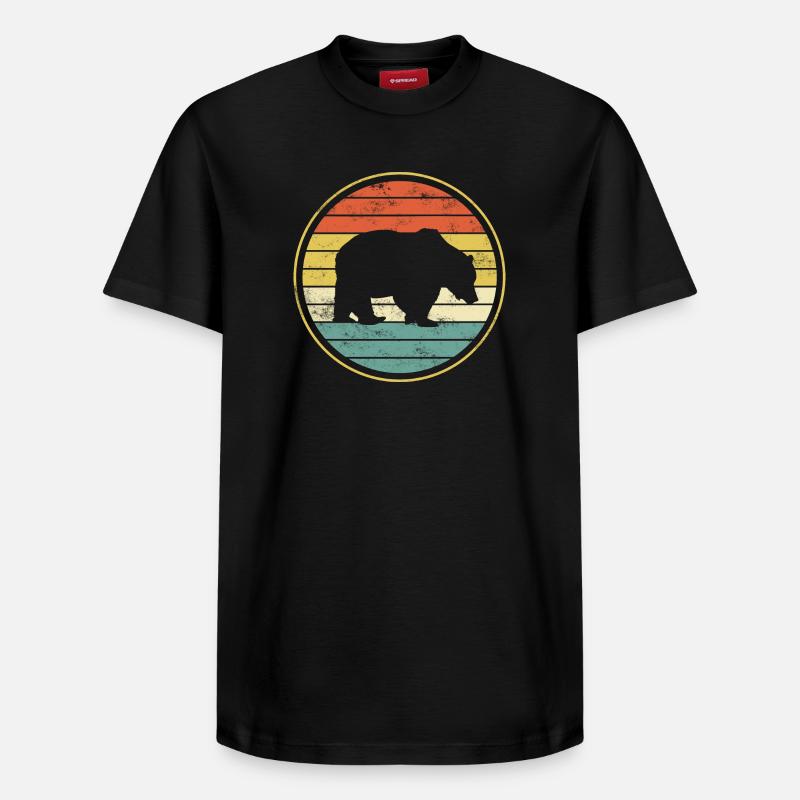 Ours ours - T-shirt unisexe décontracté en coton Supima – de SPREAD - noir