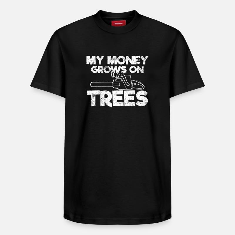 Arbres Arboriste Tronçonneuse - T-shirt unisexe décontracté en coton Supima – de SPREAD - noir