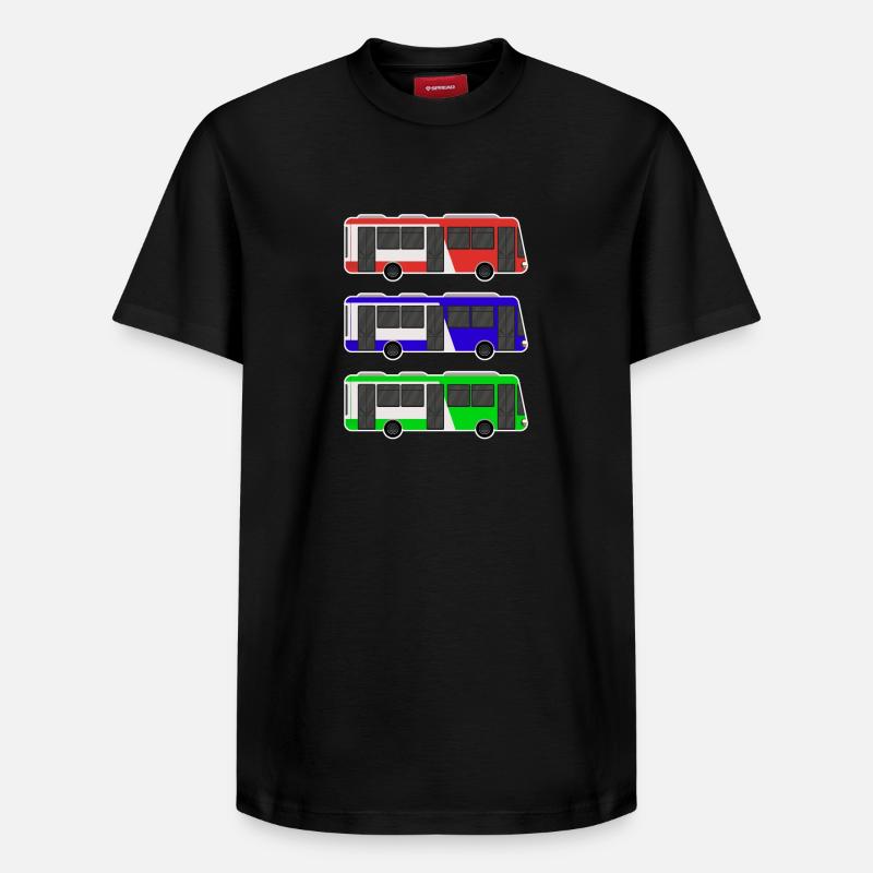 Bus - Relaxed Unisex Supima Cotton T-Shirt – von SPREAD - Schwarz