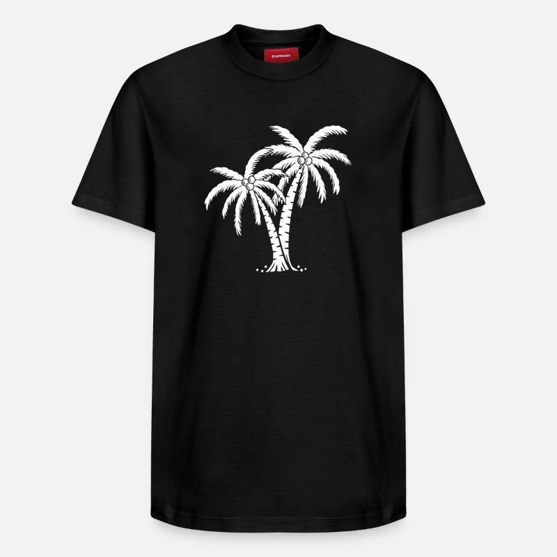 Palmier - T-shirt unisexe décontracté en coton Supima – de SPREAD - noir