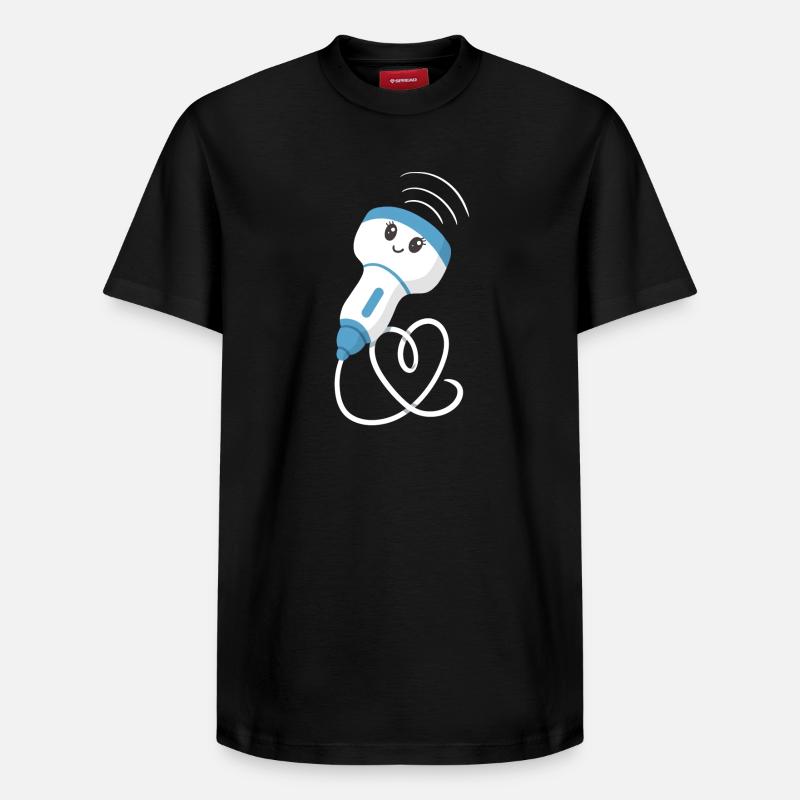 Technicien en échographie sonographique - T-shirt unisexe décontracté en coton Supima – de SPREAD - noir
