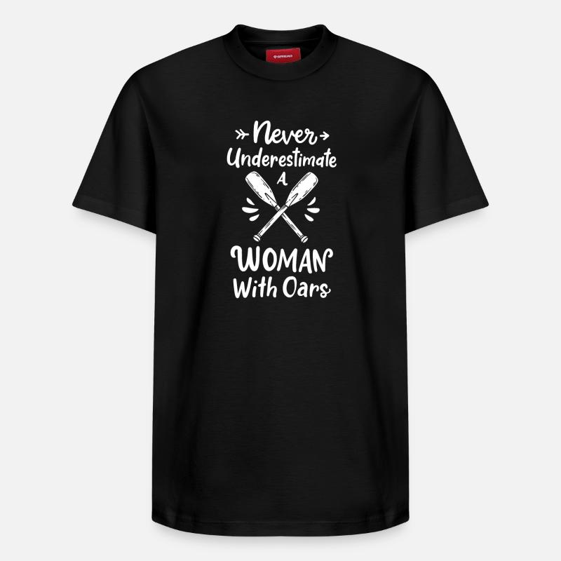 Aviron Rameur - T-shirt unisexe décontracté en coton Supima – de SPREAD - noir
