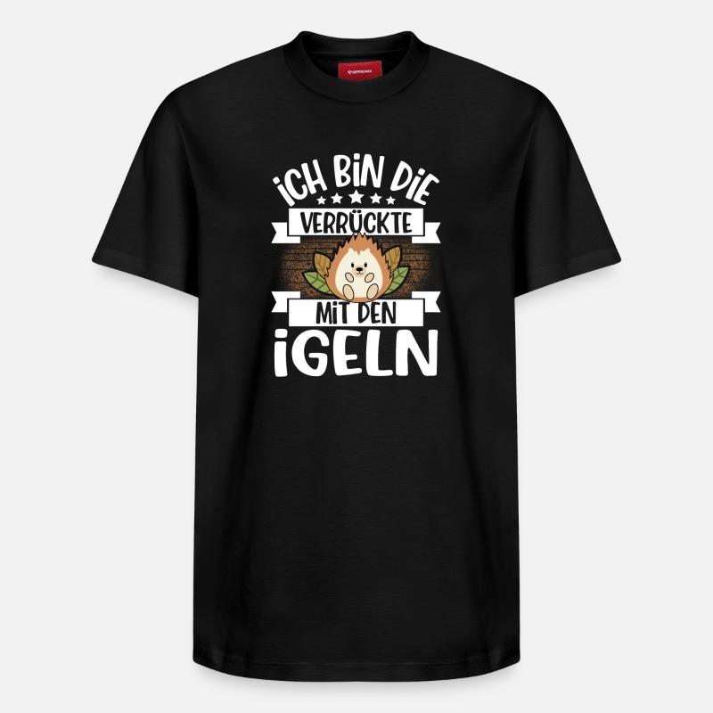 Igel - Relaxed Unisex Supima Cotton T-Shirt – von SPREAD - Schwarz