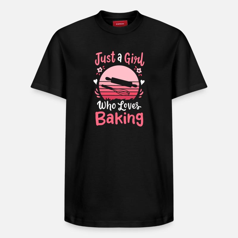 Backen Bäcker Retro - Relaxed Unisex Supima Cotton T-Shirt – von SPREAD - Schwarz