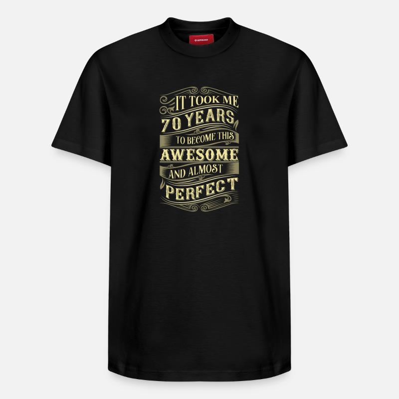 70e anniversaire - T-shirt unisexe décontracté en coton Supima – de SPREAD - noir
