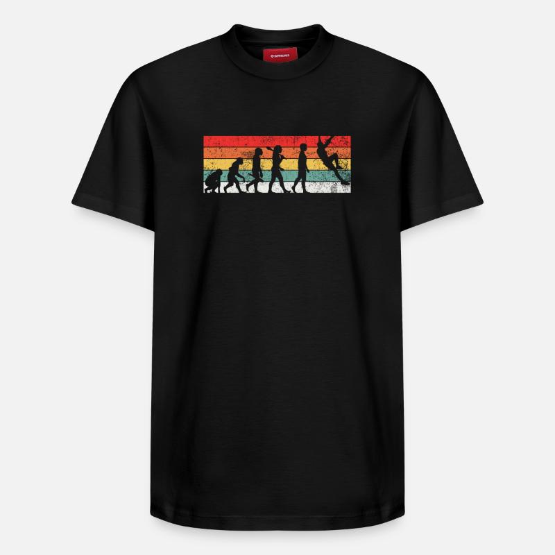 Kletterer Evolution - Relaxed Unisex Supima Cotton T-Shirt – von SPREAD - Schwarz