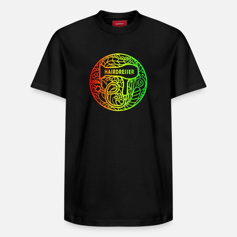 Coiffeur design arc-en-ciel - T-shirt unisexe décontracté en coton Supima – de SPREAD - noir