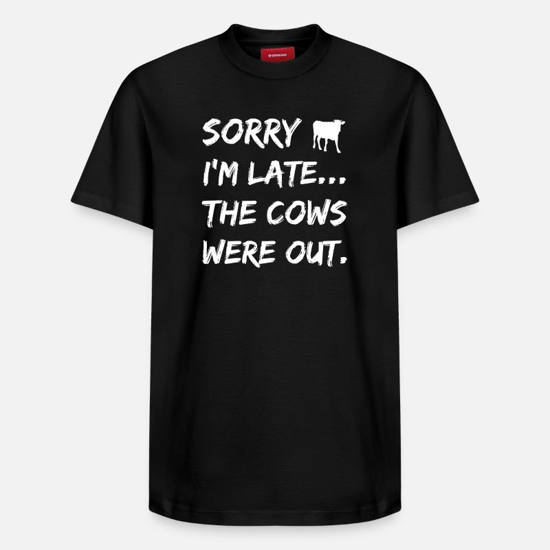 Vaches - T-shirt unisexe décontracté en coton Supima – de SPREAD - noir