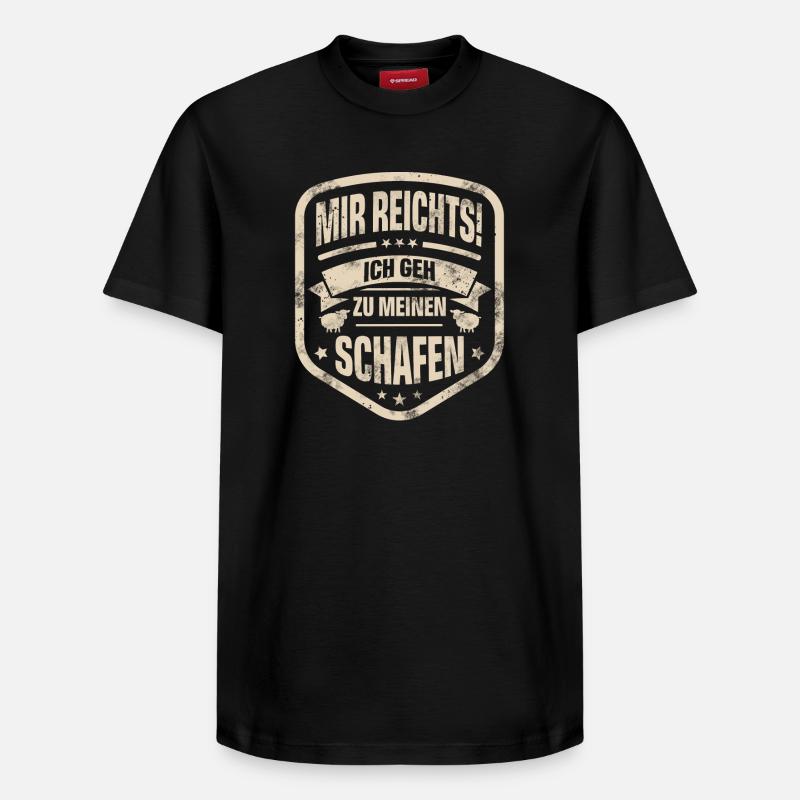 Schaf Schäfer - Relaxed Unisex Supima Cotton T-Shirt – von SPREAD - Schwarz