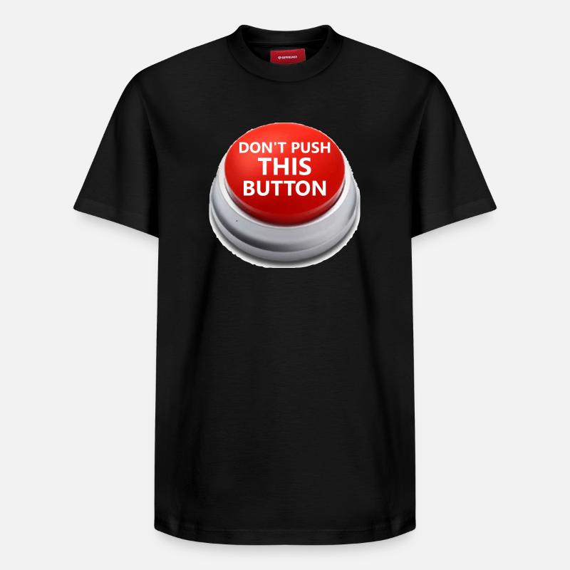 Don´t push this button - Relaxed Unisex Supima Cotton T-Shirt – von SPREAD - Schwarz