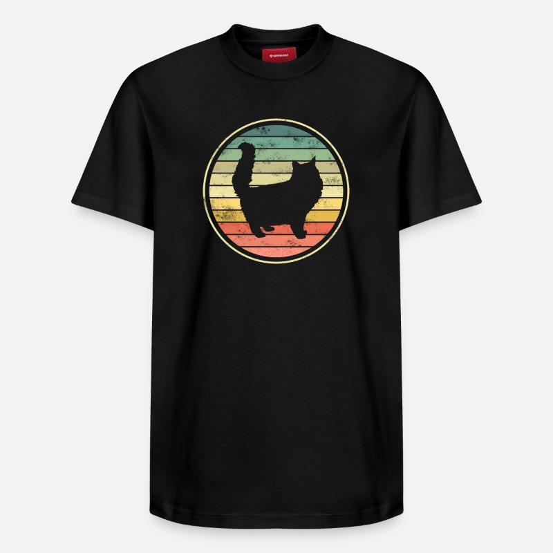 Chats Chats - T-shirt unisexe décontracté en coton Supima – de SPREAD - noir