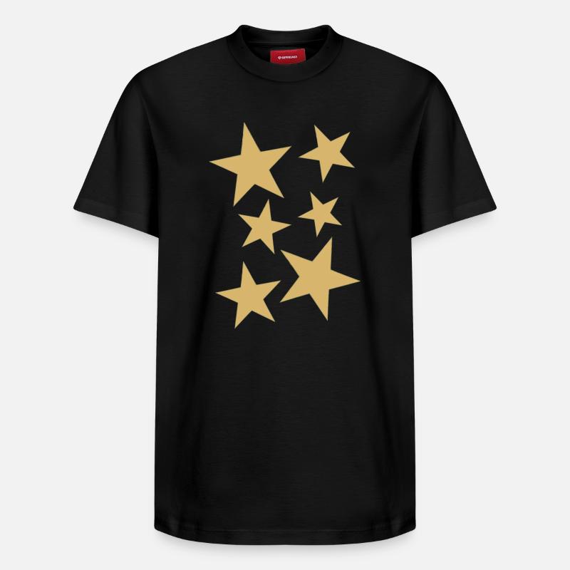 étoiles - T-shirt unisexe décontracté en coton Supima – de SPREAD - noir
